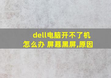 dell电脑开不了机怎么办 屏幕黑屏,原因