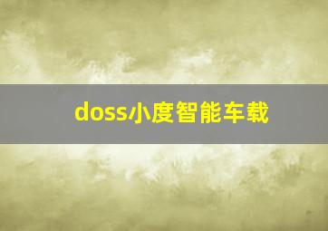 doss小度智能车载