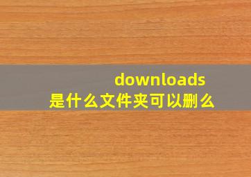 downloads是什么文件夹可以删么