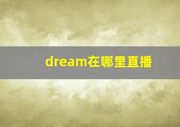 dream在哪里直播