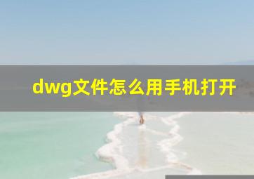 dwg文件怎么用手机打开