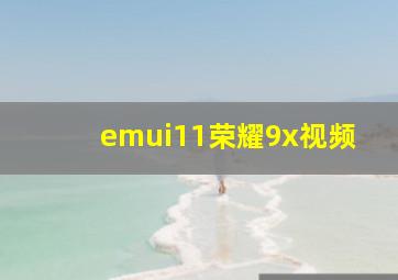 emui11荣耀9x视频