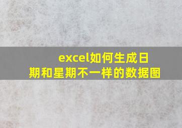 excel如何生成日期和星期不一样的数据图