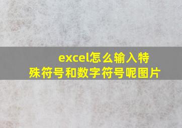 excel怎么输入特殊符号和数字符号呢图片