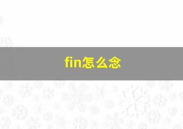 fin怎么念