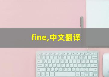 fine,中文翻译