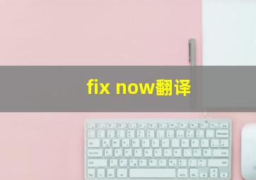 fix now翻译