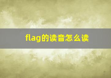 flag的读音怎么读