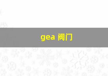 gea 阀门