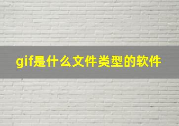 gif是什么文件类型的软件