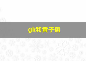 gk和黄子韬