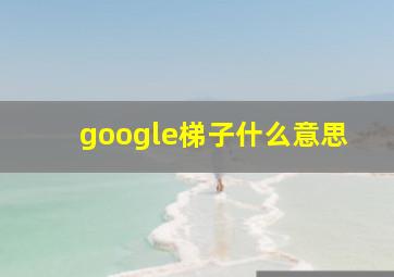 google梯子什么意思