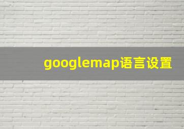 googlemap语言设置