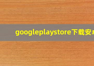 googleplaystore下载安卓