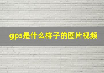 gps是什么样子的图片视频