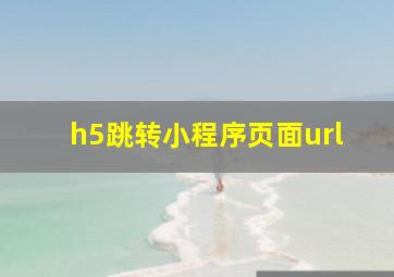 h5跳转小程序页面url