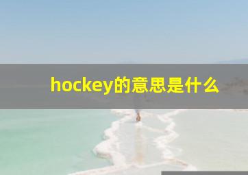 hockey的意思是什么