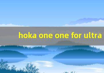 hoka one one for ultra low