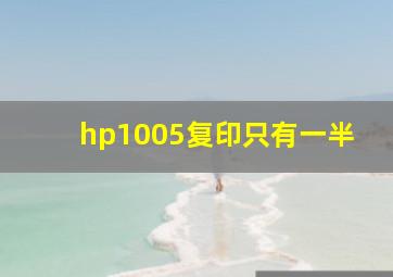 hp1005复印只有一半