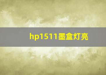 hp1511墨盒灯亮