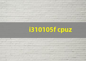 i310105f cpuz