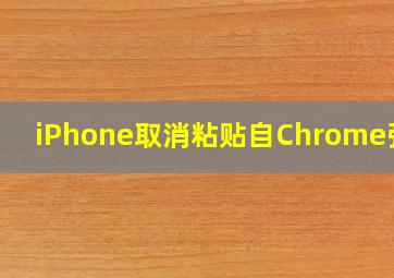 iPhone取消粘贴自Chrome弹窗