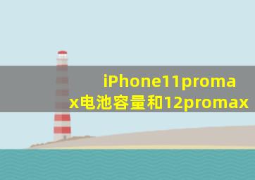 iPhone11promax电池容量和12promax