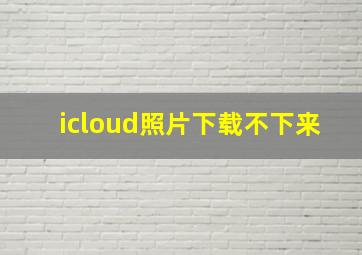 icloud照片下载不下来