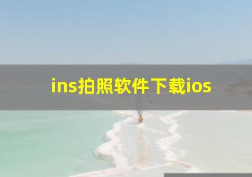 ins拍照软件下载ios