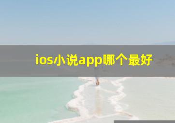 ios小说app哪个最好