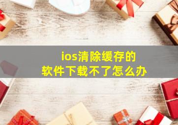 ios清除缓存的软件下载不了怎么办