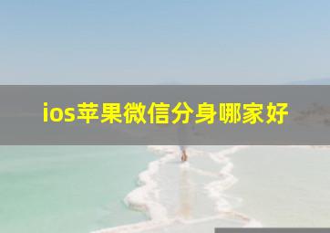 ios苹果微信分身哪家好