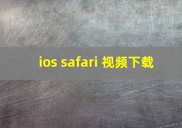 ios safari 视频下载