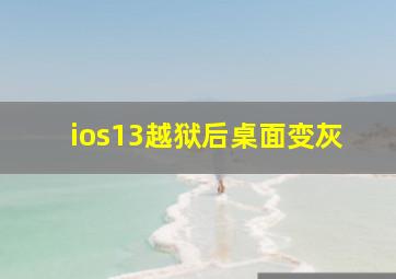 ios13越狱后桌面变灰