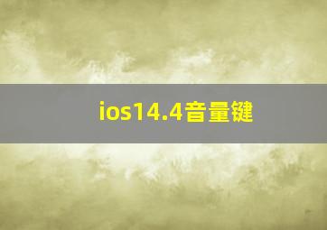 ios14.4音量键