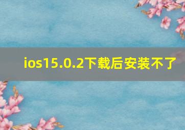 ios15.0.2下载后安装不了