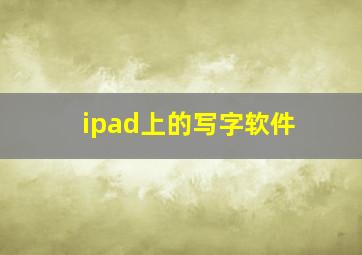 ipad上的写字软件