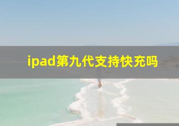 ipad第九代支持快充吗