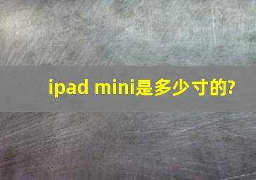 ipad mini是多少寸的?