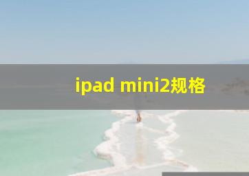 ipad mini2规格