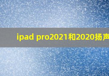 ipad pro2021和2020扬声器