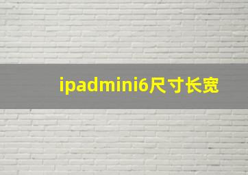 ipadmini6尺寸长宽