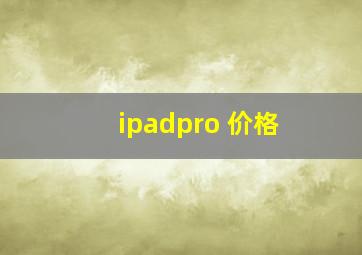 ipadpro 价格