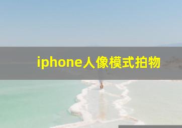 iphone人像模式拍物