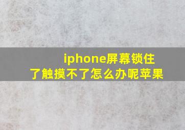 iphone屏幕锁住了触摸不了怎么办呢苹果