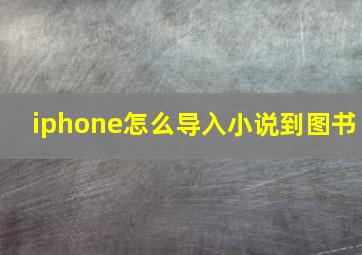 iphone怎么导入小说到图书