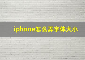 iphone怎么弄字体大小