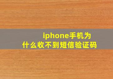 iphone手机为什么收不到短信验证码