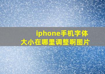 iphone手机字体大小在哪里调整啊图片