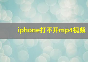 iphone打不开mp4视频